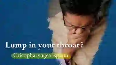Lump in your throat caused by cricopharyngeal spasm YT Thumbnail