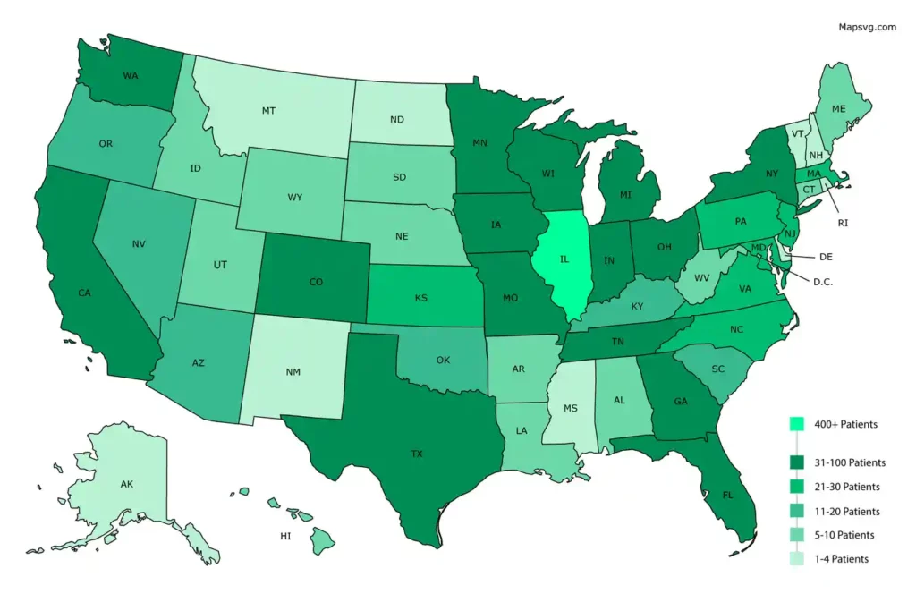 R-CPD patients BVI treated across the USA