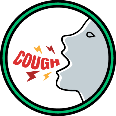 Illustration of coughing