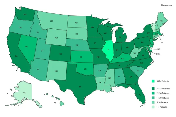 R-CPD patients BVI treated across the USA